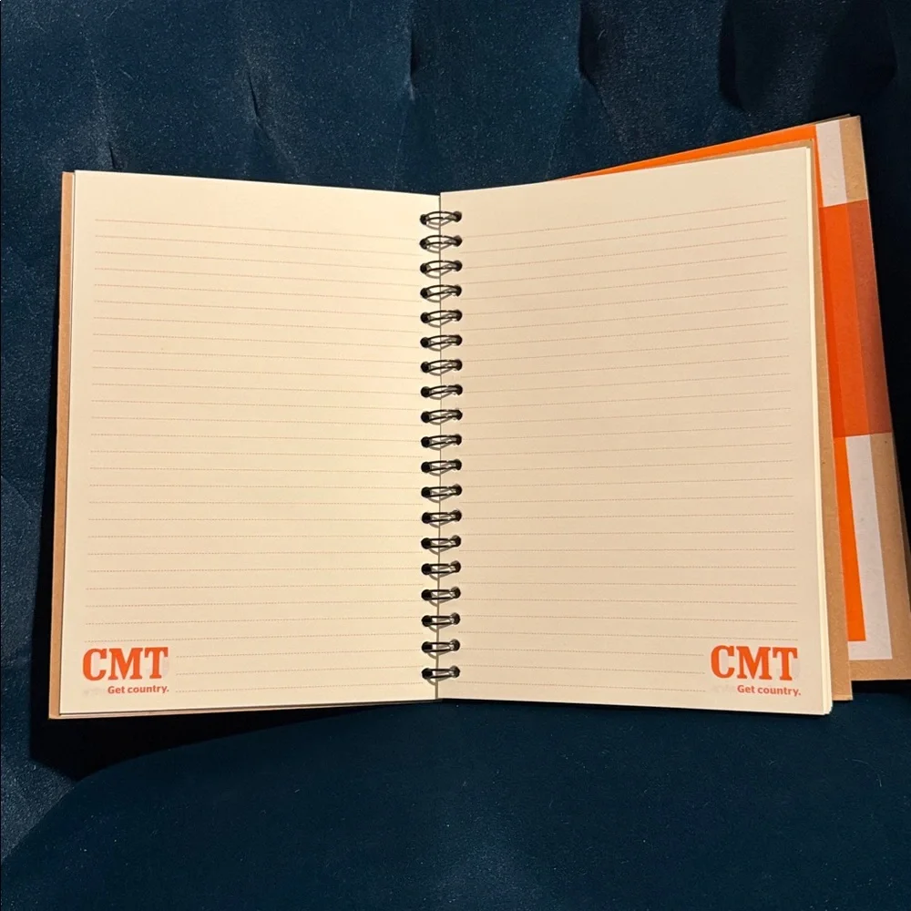 CMT Country Music Television set of two Orange Spiral Notebooks Journals